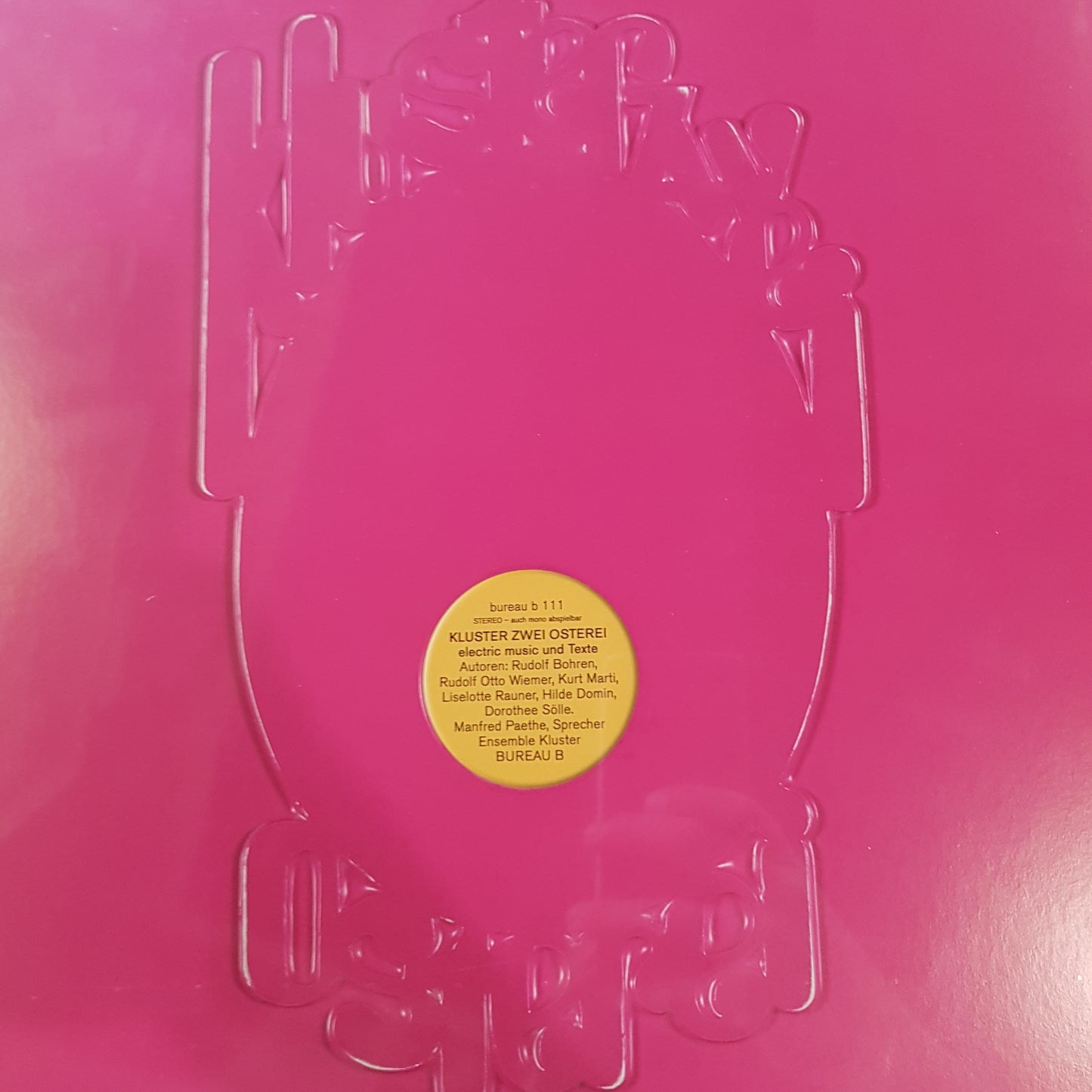 KLUSTER - ZWEI OSTEREL VINYL