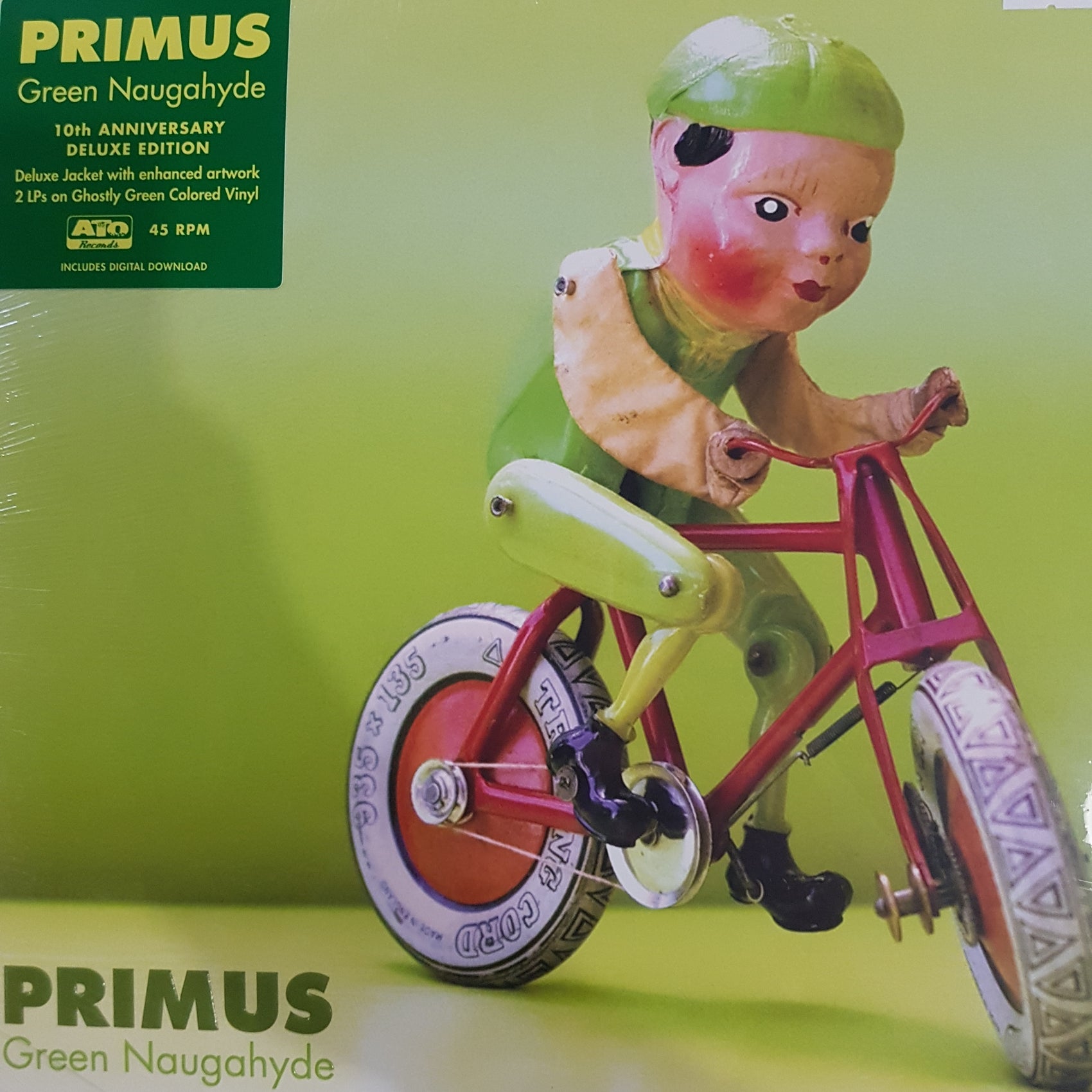 PRIMUS - GREEN NAUGAHYDE (10TH ANNIVERSARY DELUXE EDITION) (GREEN COLOURED) (2LP) VINYL
