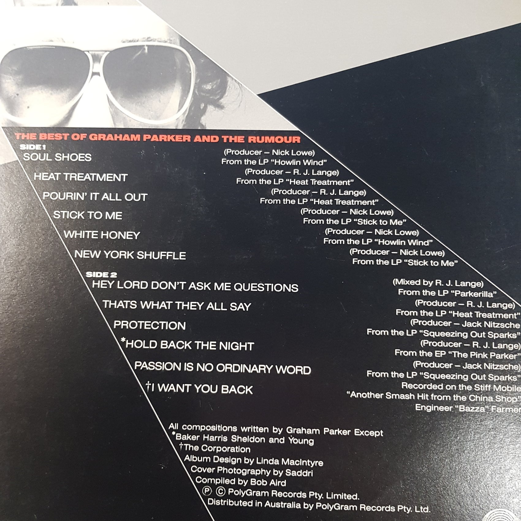 GRAHAM PARKER - HIGH TIMES: THE BEST OF GRAHAM PARKER (USED VINYL 1979 AUS M-/M-)