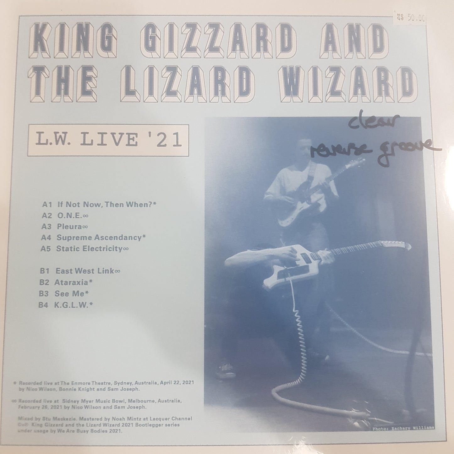 KING GIZZARD AND THE LIZARD WIZARD - L.W. LIVE '21 (CLEAR COLOURED) (REVERSE GROOVE) VINYL