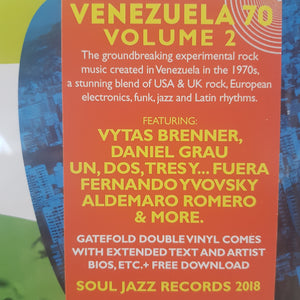 VARIOUS ARTISTS - SOUL JAZZ PRESENTS: VENEZUELA 70: VENEZUELAN EXPERIMENTAL ROCK IN THE 1970S AND BEYOND VOL 2 (2LP) VINYL