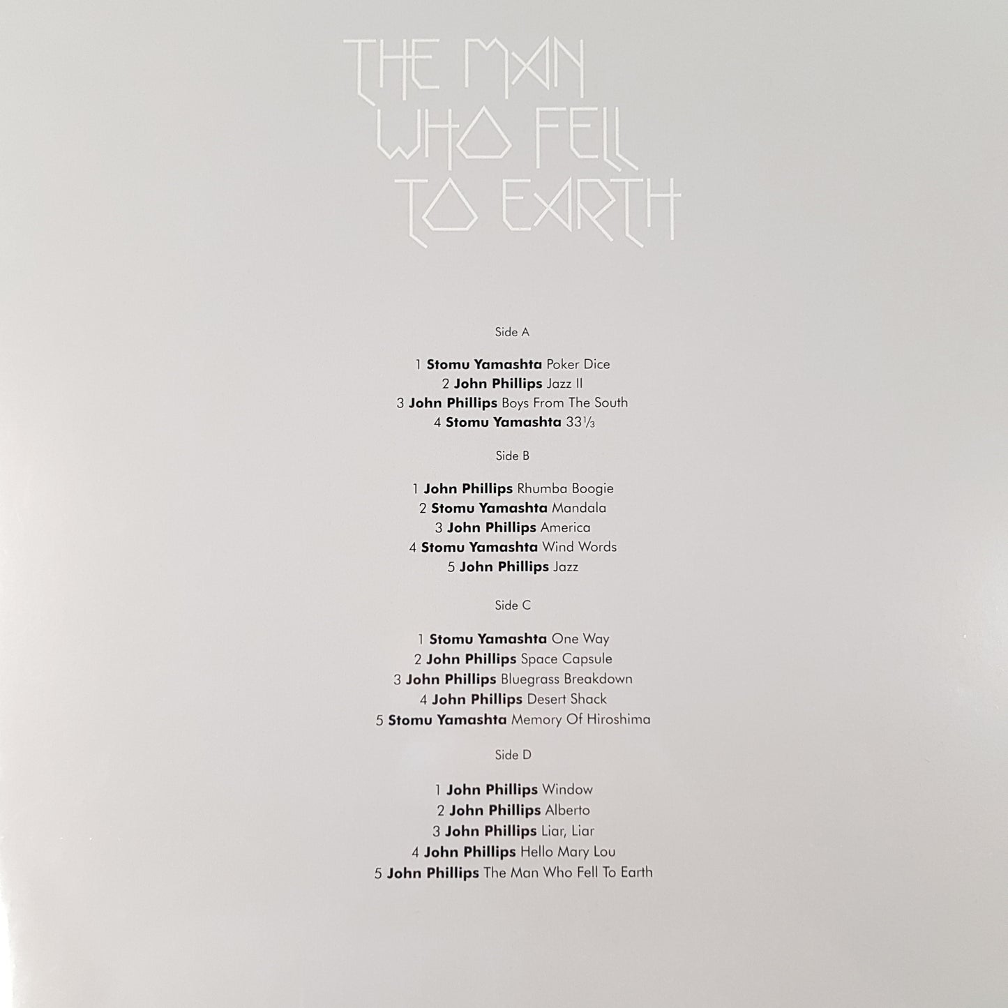 VARIOUS ARTISTS - THE MAN WHO FELL TO EARTH (2LP) VINYL