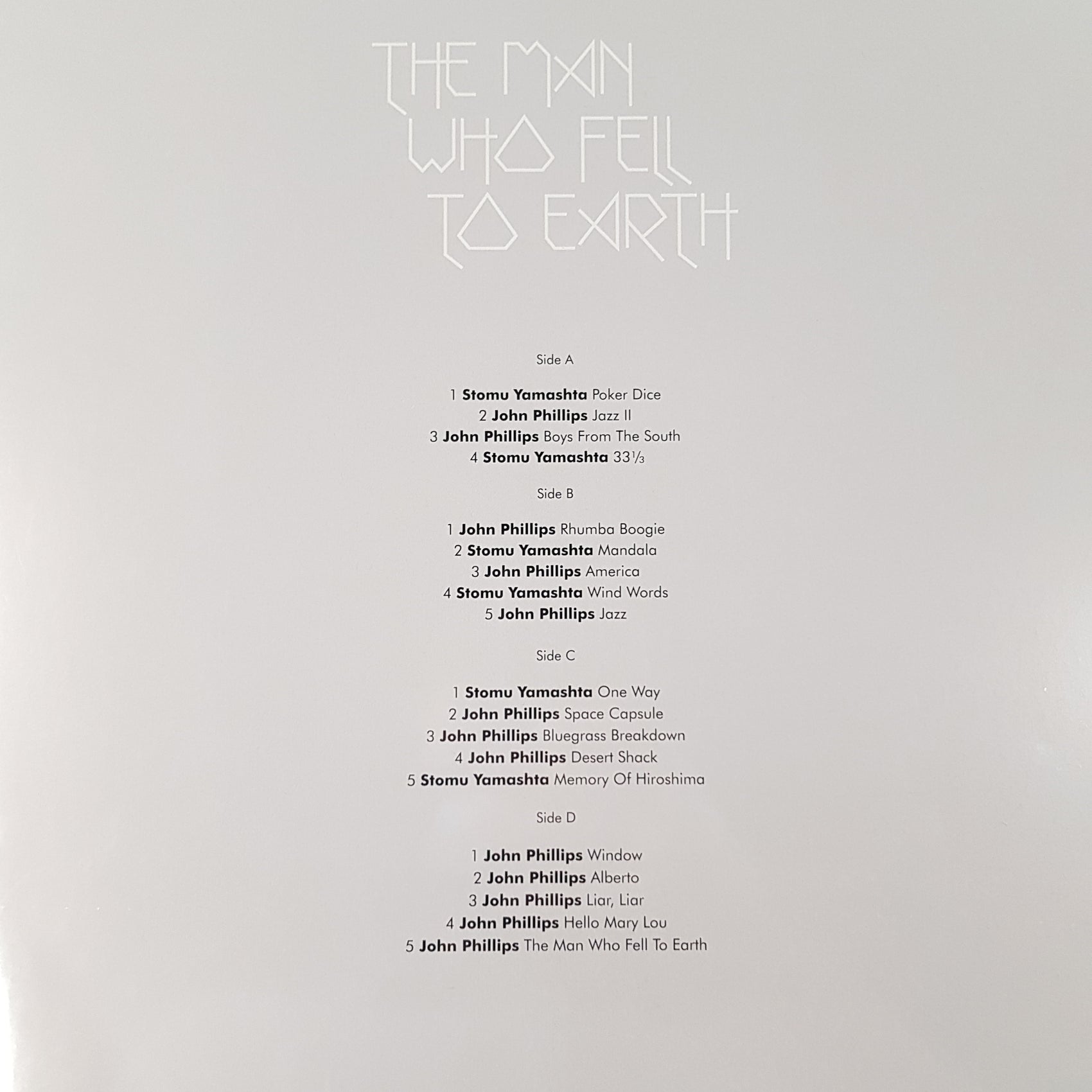 VARIOUS ARTISTS - THE MAN WHO FELL TO EARTH (2LP) VINYL