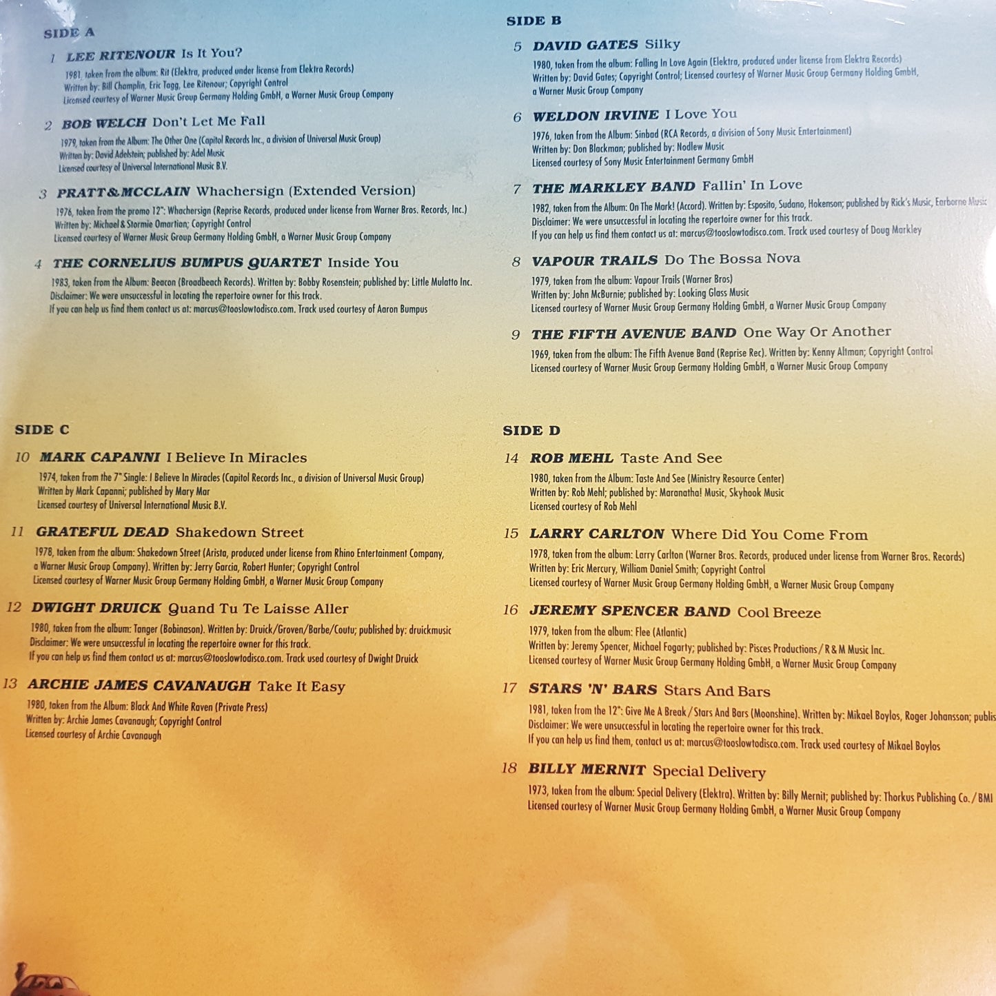 VARIOUS ARTISTS - TOO SLOW TO DISCO 3 VINYL