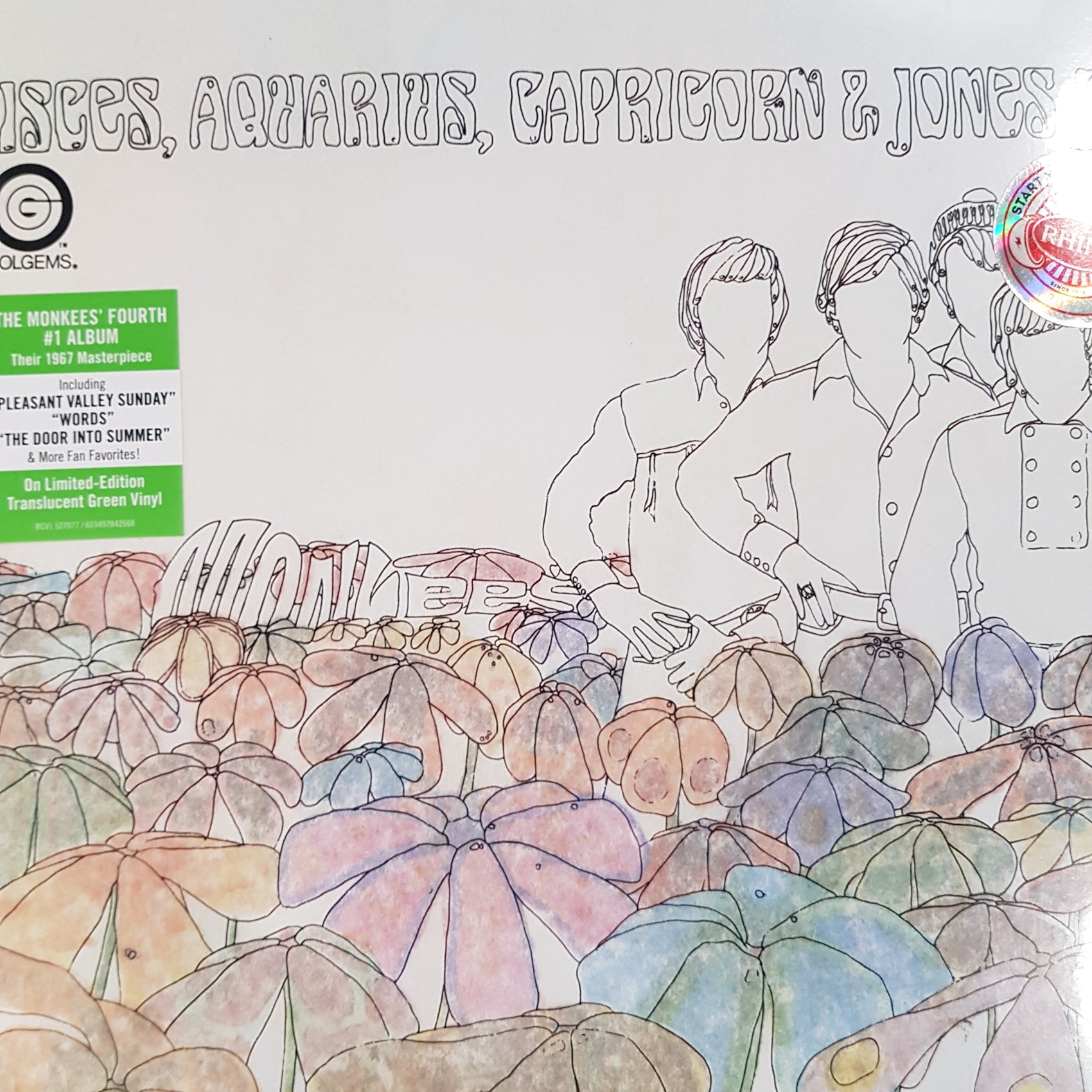 MONKEES - PISCES, AQUARIUS, CAPRICORN AND JONES LTD (TRANSLUCENT COLOURED) VINYL