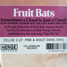 Load image into Gallery viewer, FRUIT BATS - SOMETIMES A CLOUD IS JUST A CLOUD ( PINK AND VIOLET SWIRL COLOURED)(2LP) VINYL
