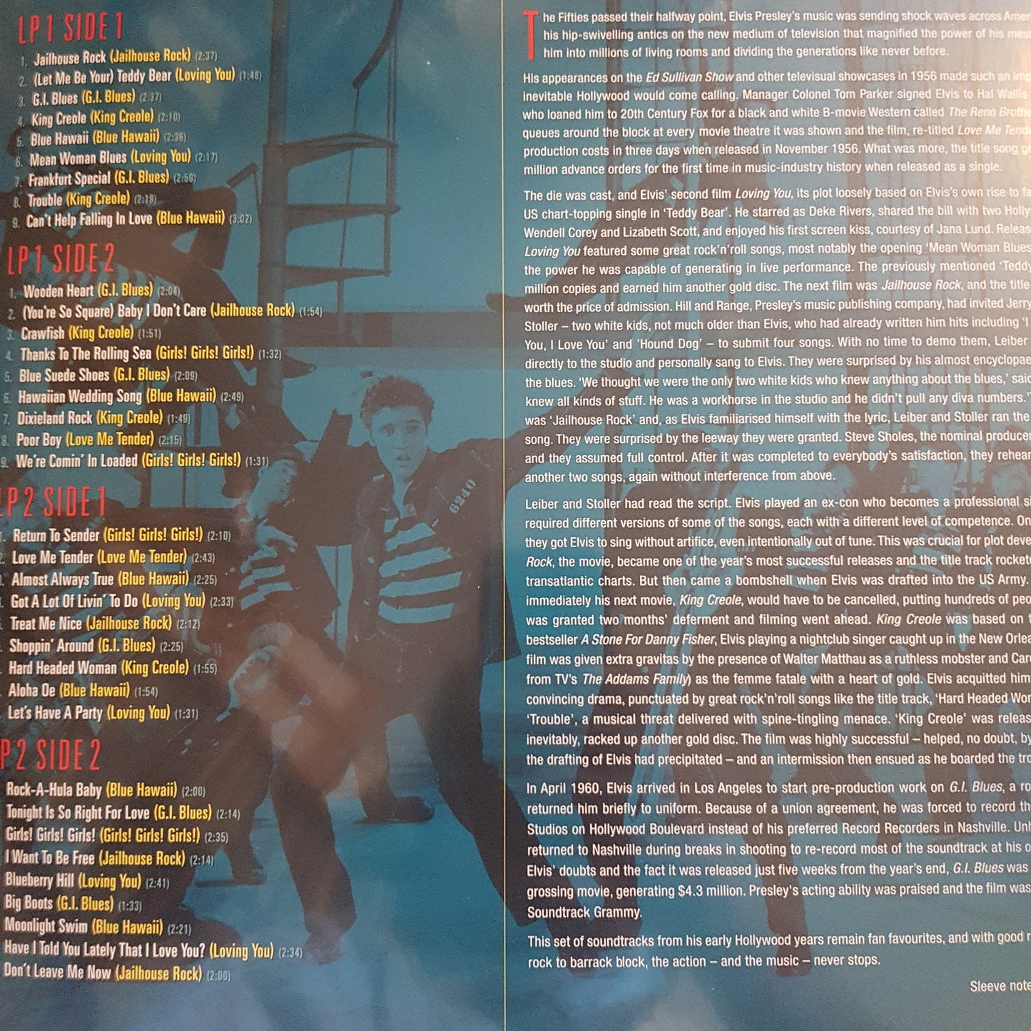 ELVIS PRESLEY - AT THE MOVIES (2LP) (RED COLOURED) VINYL