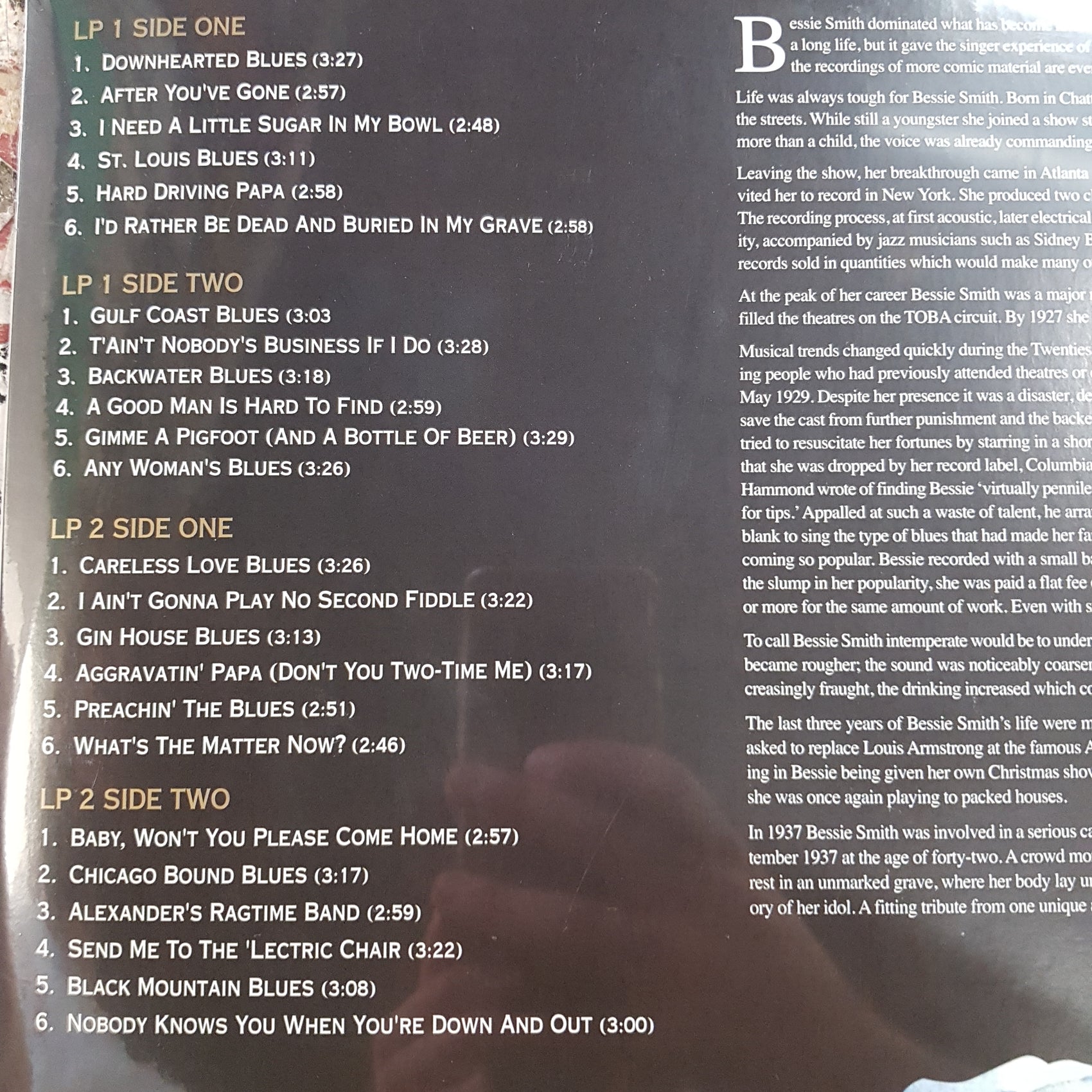 BESSIE SMITH - THE BESSIE SMITH STORY (2LP) VINYL
