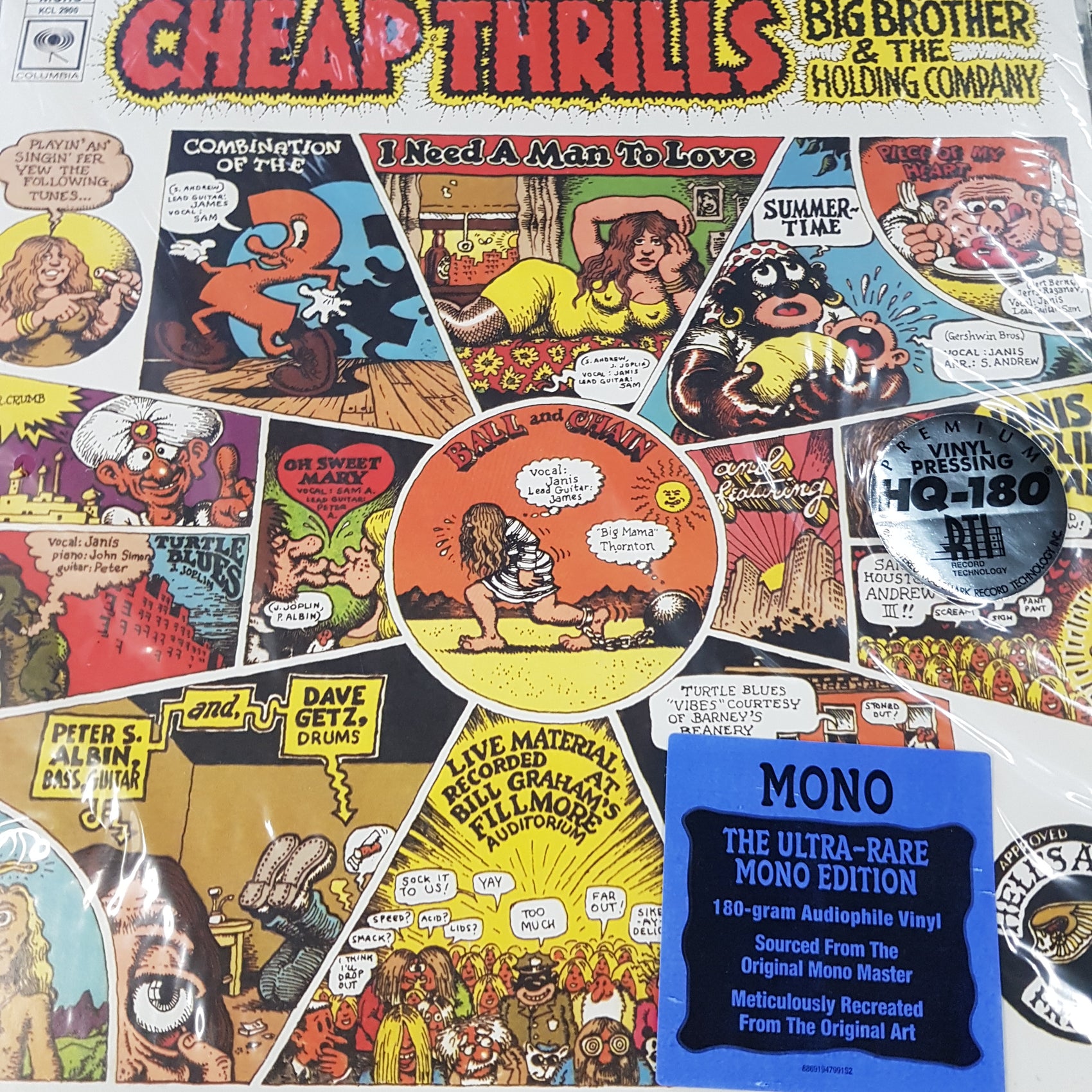 JANIS JOPLIN / BIG BROTHER & THE HOLDING COMPANY - CHEAP THRILLS (MONO) VINYL