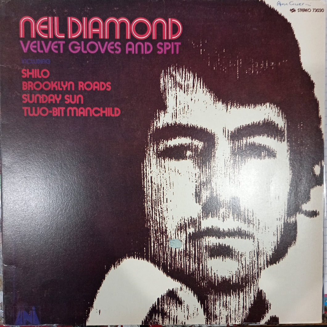 NEIL DIAMOND - VELVET GLOVES AND SPIT (USED VINYL 1972 AUS M- EX)