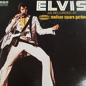 ELVIS PRESLEY - ELVIS AS RECORDED AT MADISON SQUARE GARDEN (USED VINYL 1972 US EX+/EX+)