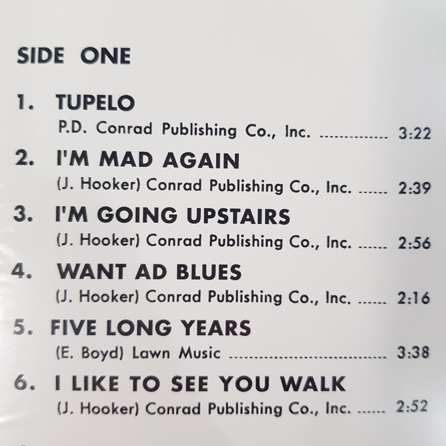 JOHN LEE HOOKER - THE FOLK LORE OF JOHN LEE HOOKER VINYL