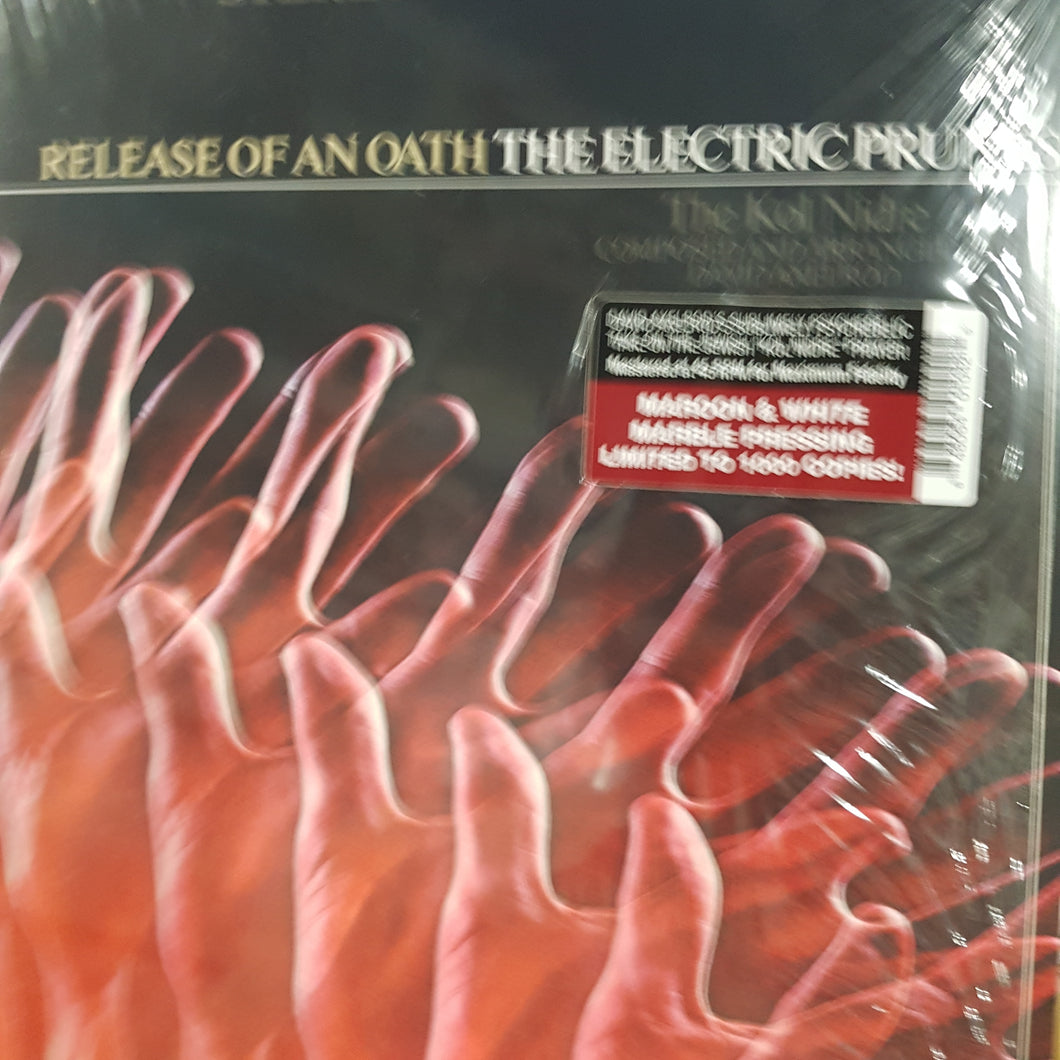 ELECTRIC PRUNES - RELEASE THE OATH (MAROON AND WHITE MARBLE COLOURED) (USED VINYL 2020 US M-/M-)