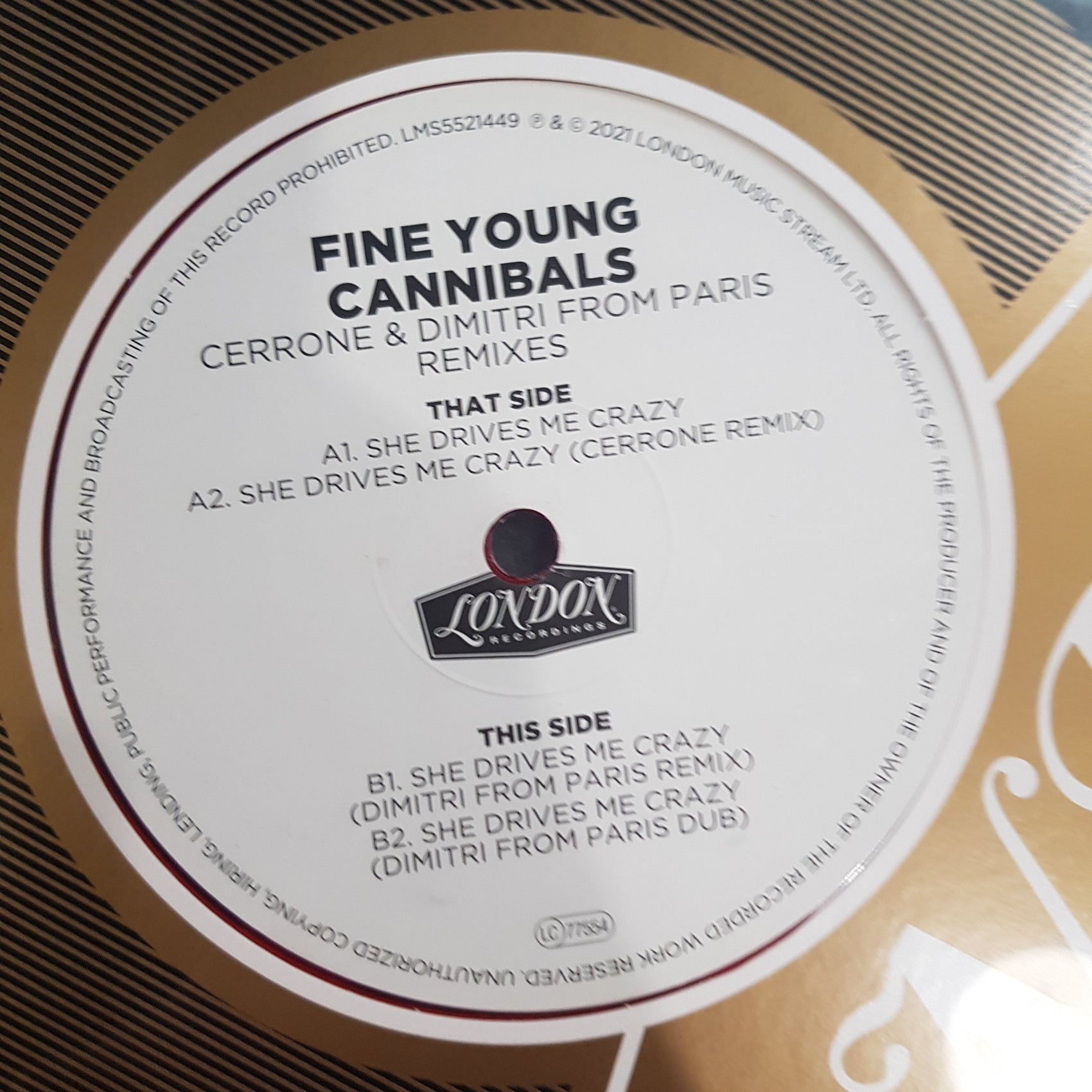 FINE YOUNG CANNIBALS - SHE DRIVES ME CRAZY (RED COLOURED) (12" EP) VINYL