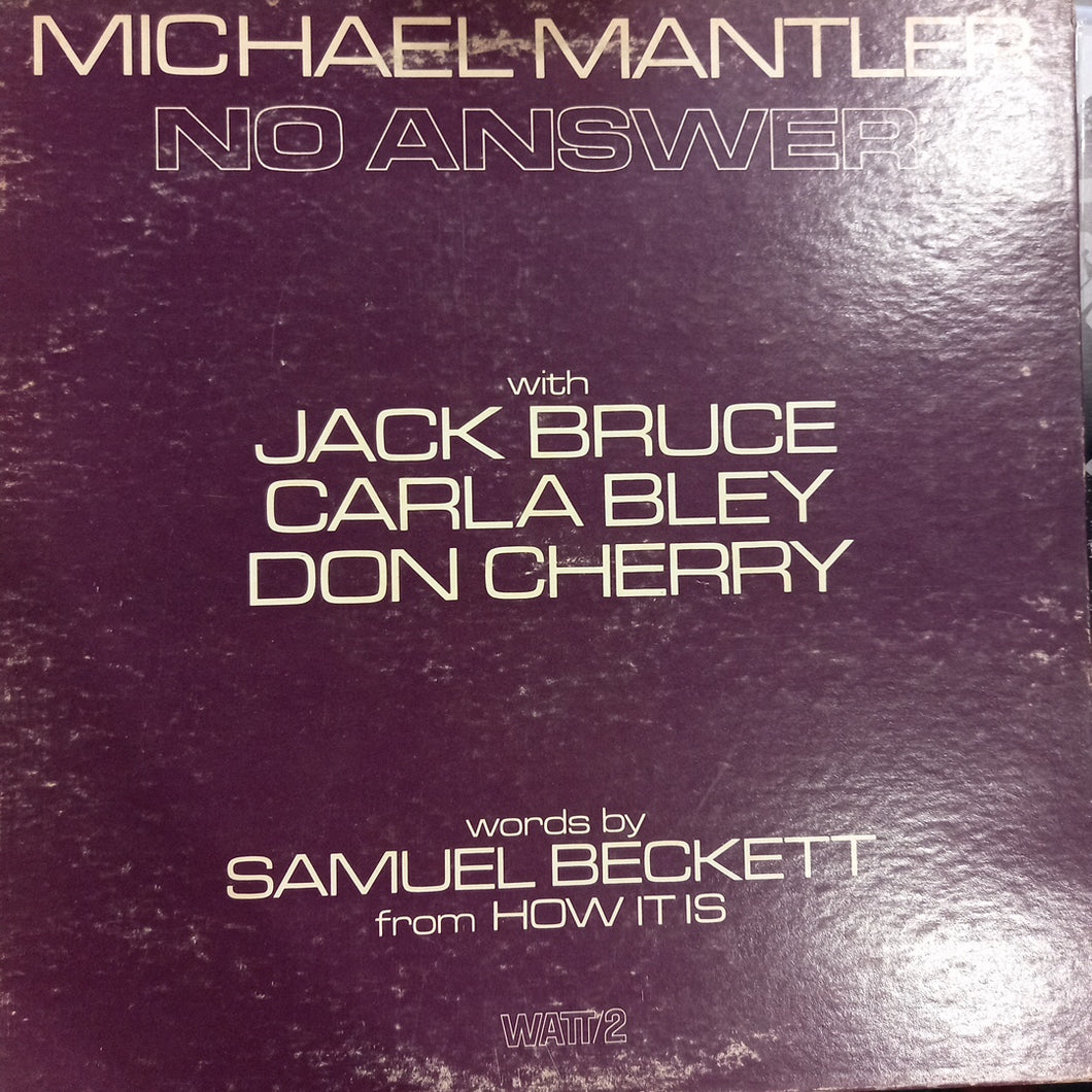 MICHAEL MANTLER - NO ANSWER (USED VINYL 1974 U.S. M- EX)