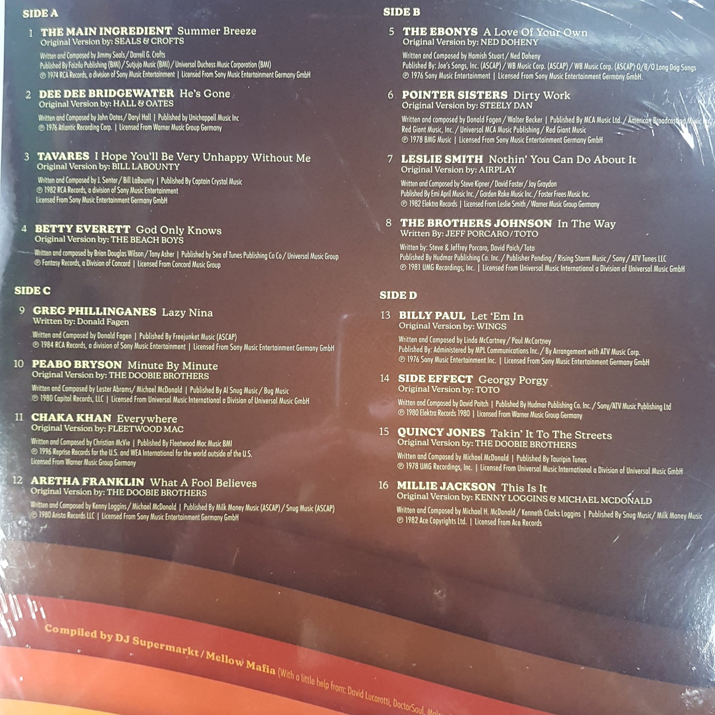 VARIOUS ARTISTS -  TOO SLOW TO DISCO PRESENTS: YACHT SOUL- THE COVER VERSIONS (2LP) VINYL