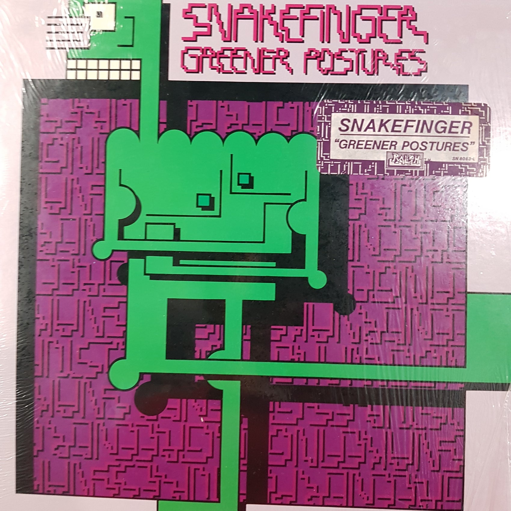 SNAKEFINGER - GREENER POSTURES (USED VINYL 1980 US M-/M-)