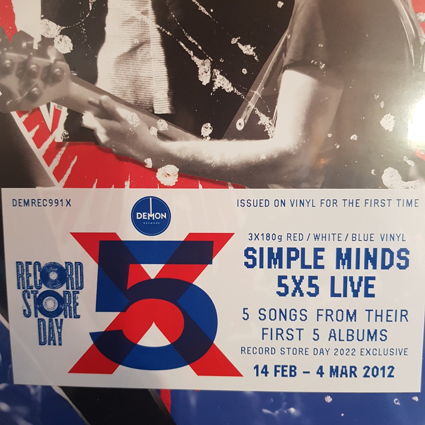 SIMPLE MINDS - 5X5 LIVE (RED, WHITE AND BLUE COLOURED) (3LP) VINYL RSD 2022