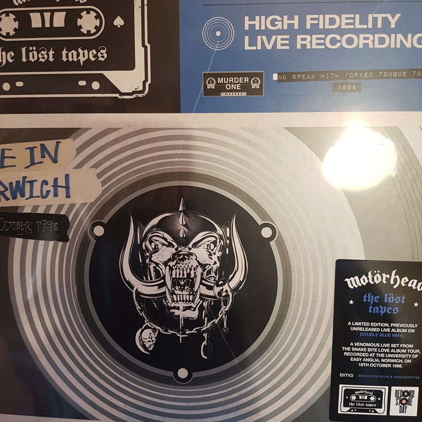 MOTORHEAD - THE LOST TAPES: LIVE IN NORWICH 1998 (BLUE COLOURED) (2LP) VINYL RSD 2022