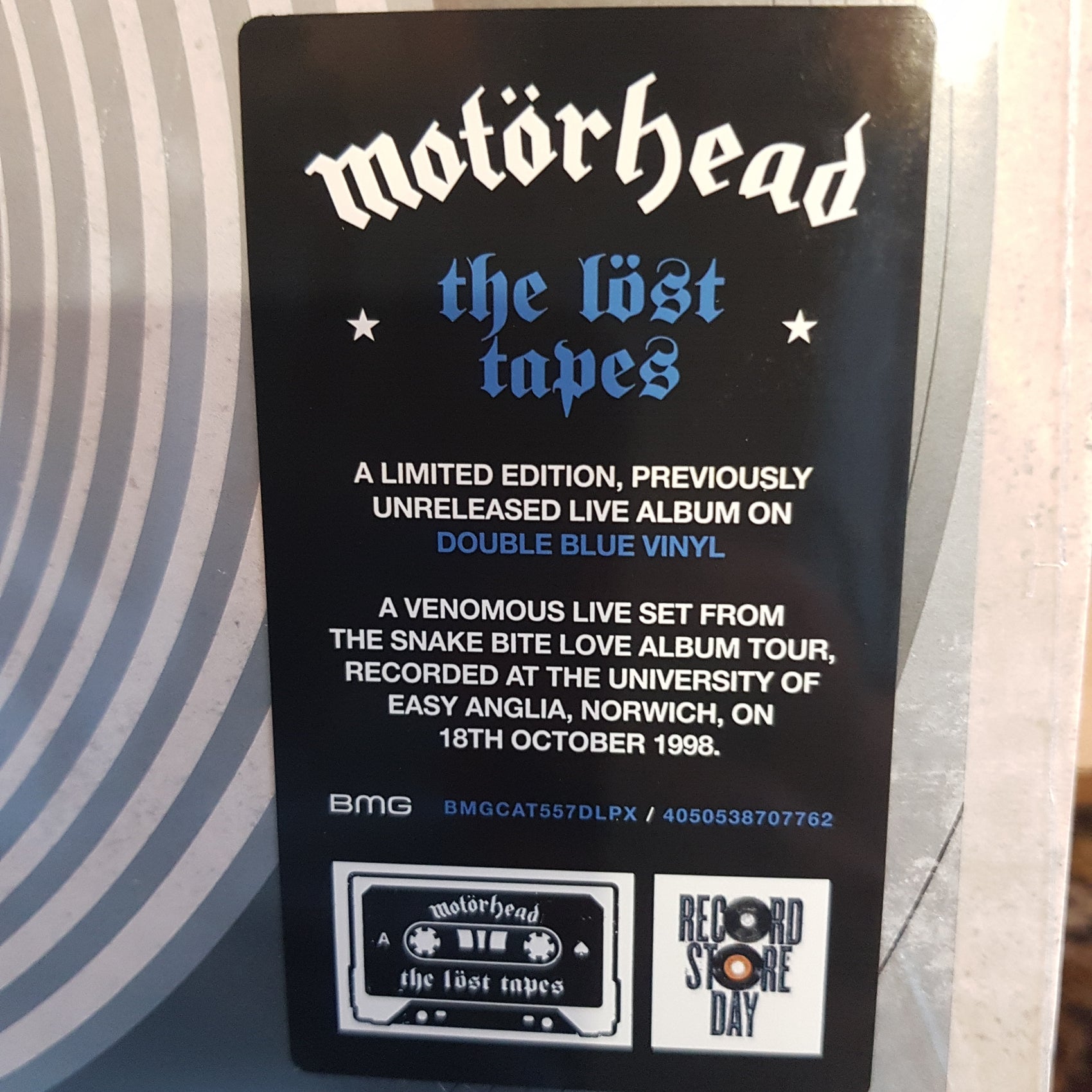 MOTORHEAD - THE LOST TAPES: LIVE IN NORWICH 1998 (BLUE COLOURED) (2LP) VINYL RSD 2022
