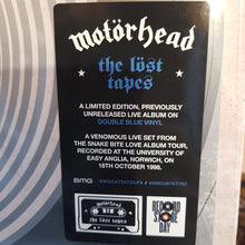 Load image into Gallery viewer, MOTORHEAD - THE LOST TAPES: LIVE IN NORWICH 1998 (BLUE COLOURED) (2LP) VINYL RSD 2022
