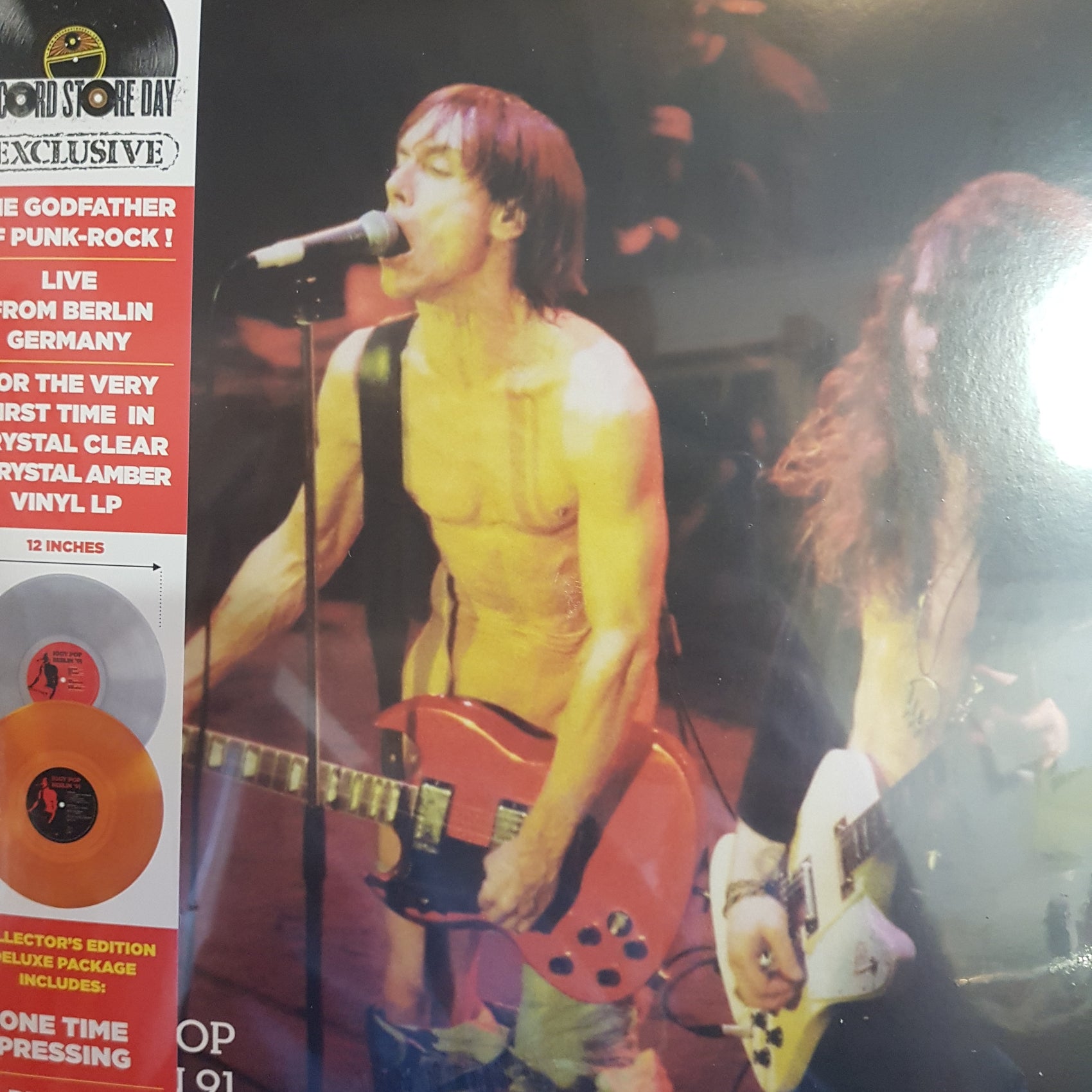 IGGY POP - BERLIN '91 (CLEAR AND AMBER COLOURED) (2LP) VINYL RSD 2022