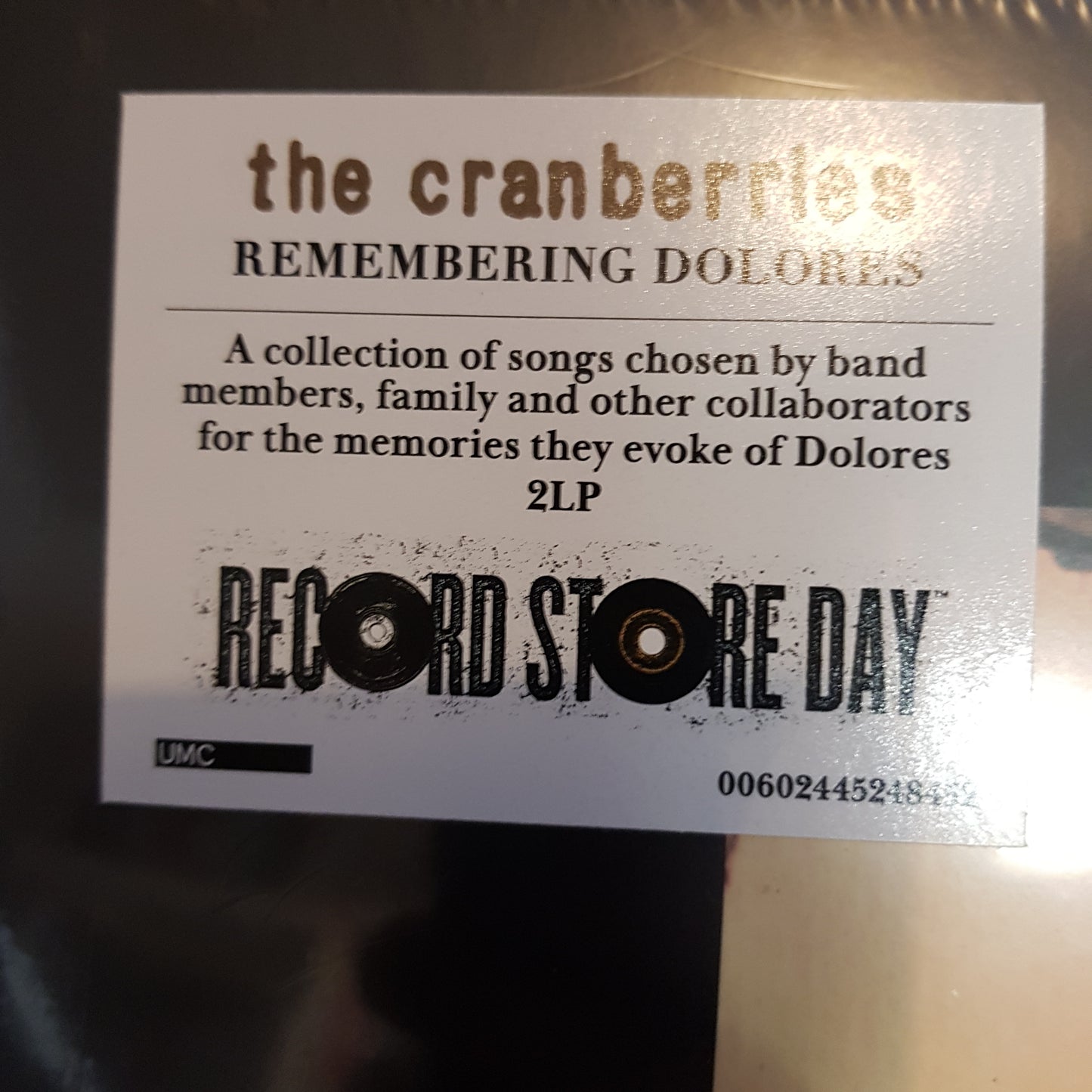 CRANBERRIES - REMEMBERING DOLORES (2LP) VINYL RSD 2022