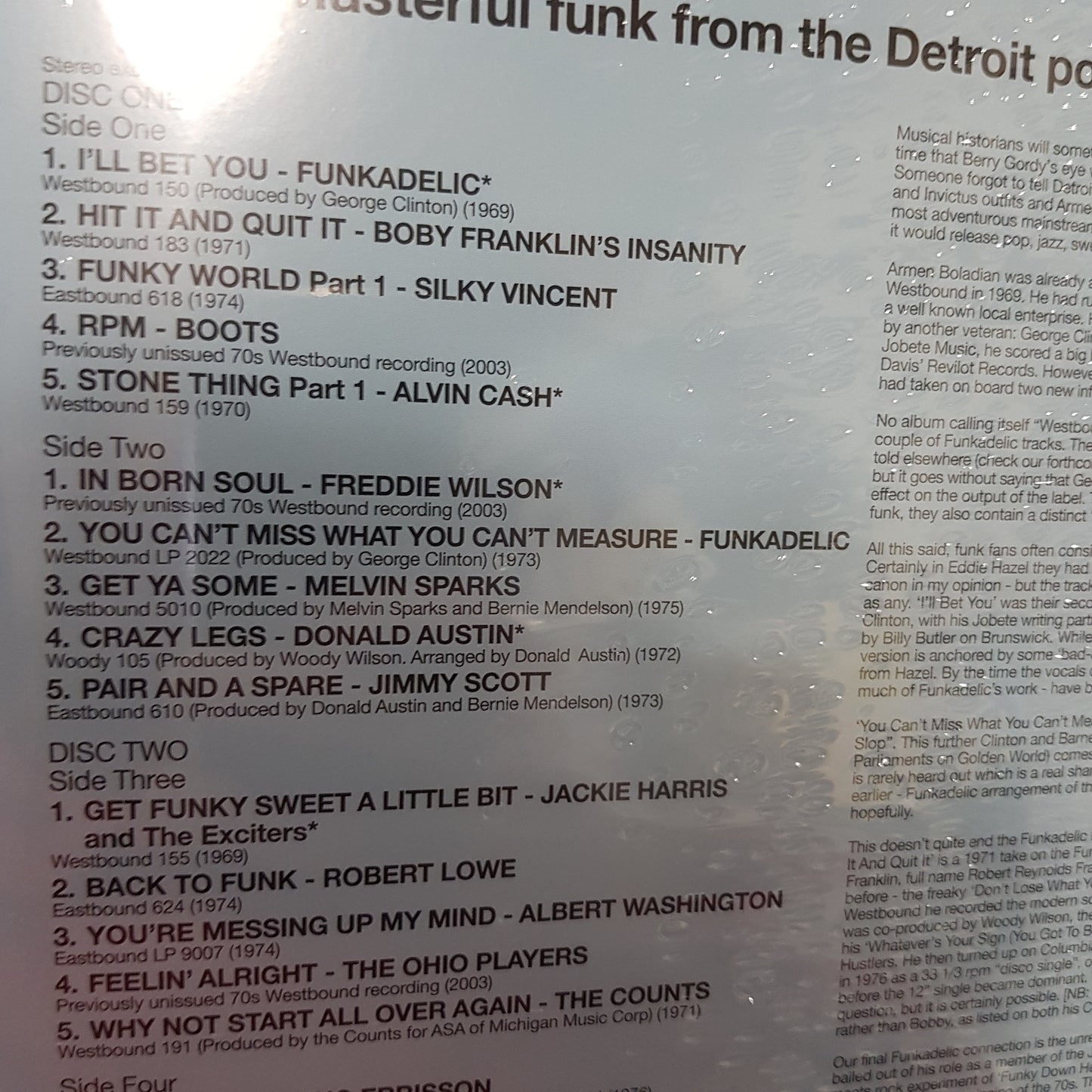 VARIOUS ARTISTS - WESTBOUND FUNK (2LP) VINYL