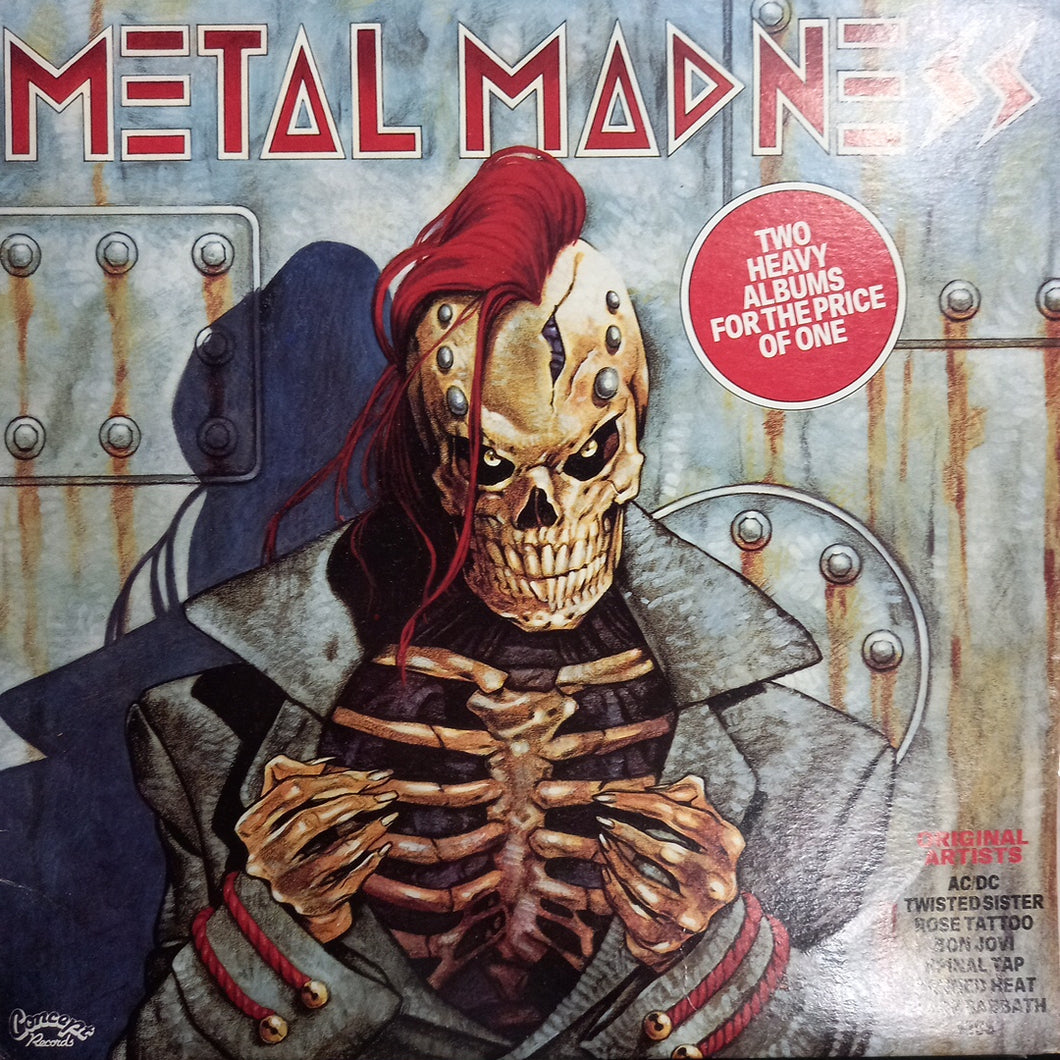 VARIOUS - METAL MADNESS (USED VINYL 1985 AUS 2LP EX+ EX+)