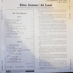 ETTA JAMES - AT LAST! (+ 4 BONUS TRACKS) VINYL