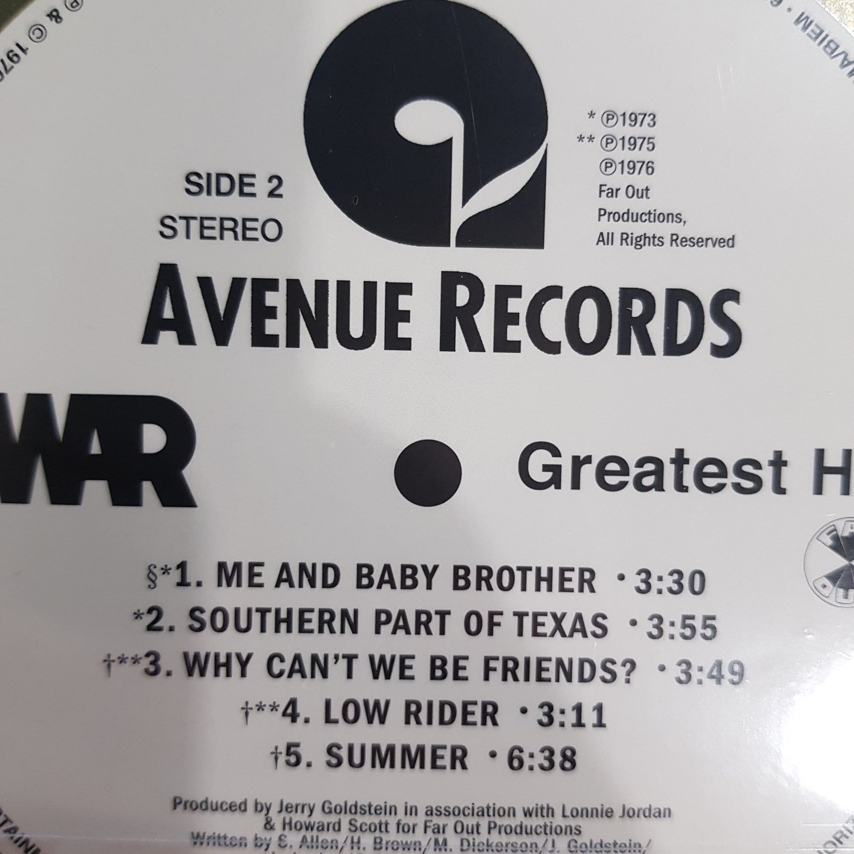 WAR - GREATEST HITS (GOLD COLOURED) VINYL RSD