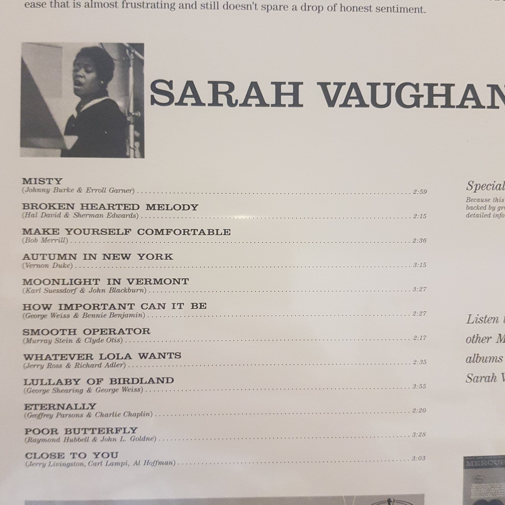 SARAH VAUGHAN - GOLDEN HITS VINYL