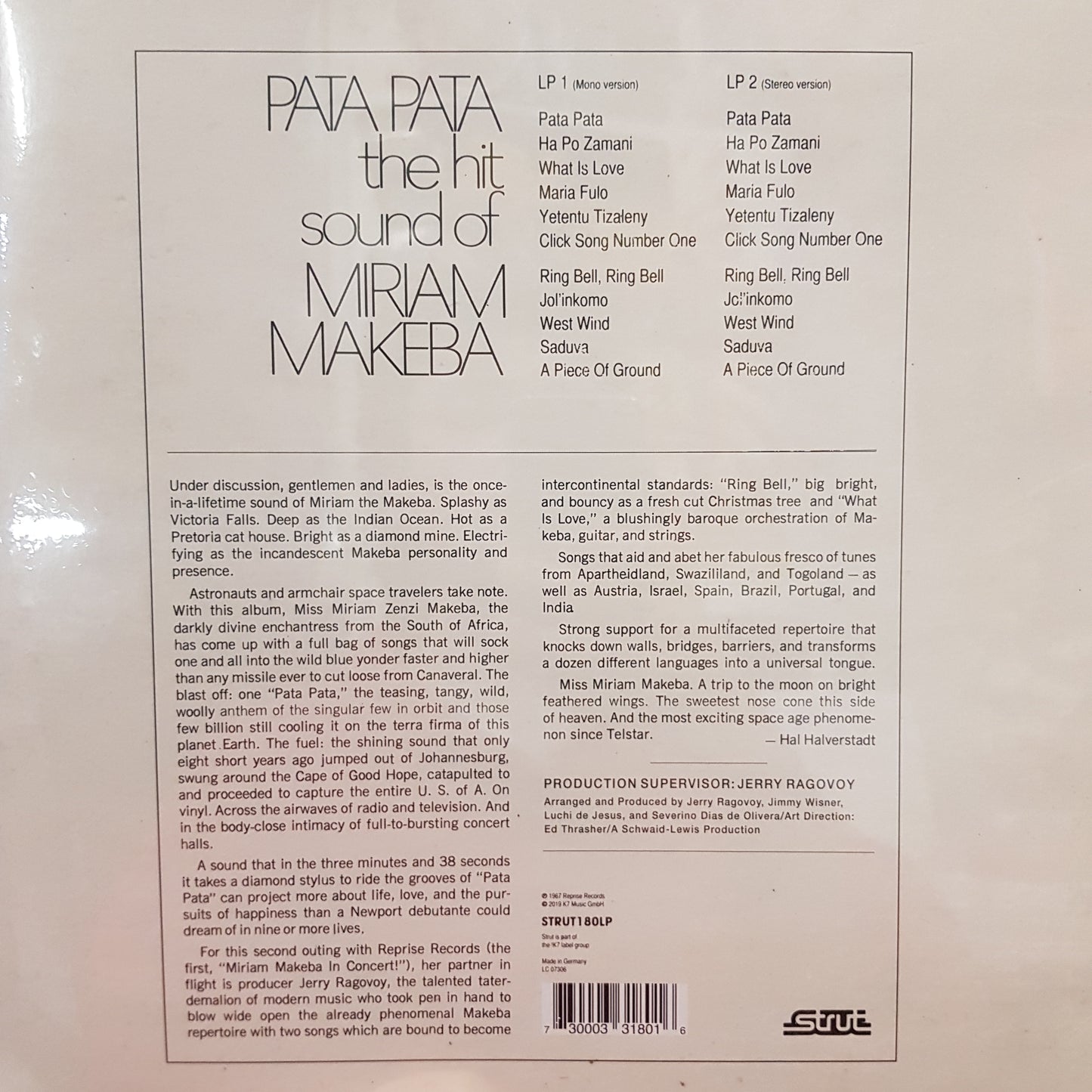 MIRIAM MAKEBA - PATA PATA (2LP) VINYL
