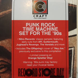 VARIOUS ARTISTS - PUNK ROCK TIME MACHINE SET FOR THE 90'S: GO AHEAD PUNK, MAKE MY DAY (ORANGE SPLATTER COLOURED) VINYL JUNE RSD 2022