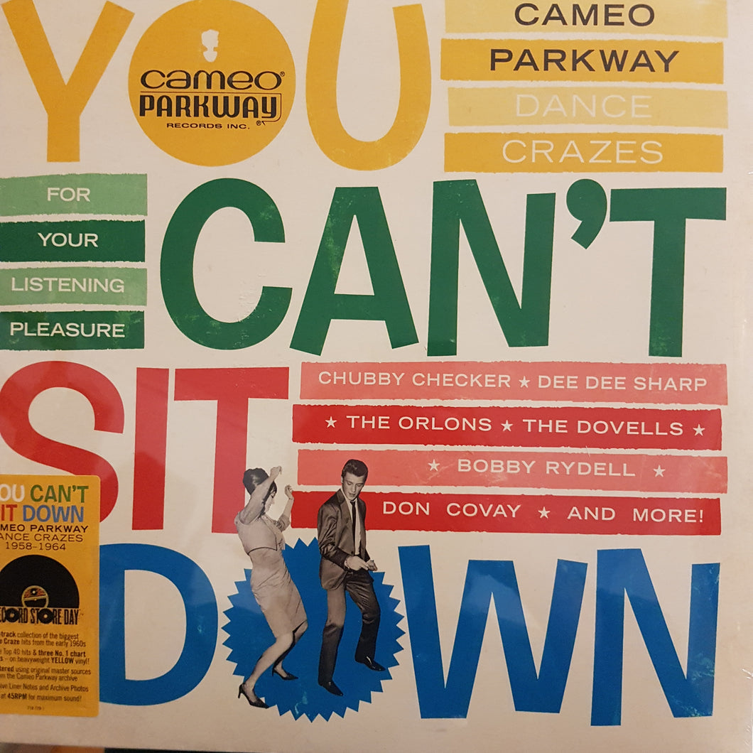 VARIOUS ARTISTS - YOU CANT SIT DOWN: CAMEO PARKWAYS DANCE CRAZES 1958-1964 (YELLOW COLOURED) (2LP) VINYL JUNE RSD 2022
