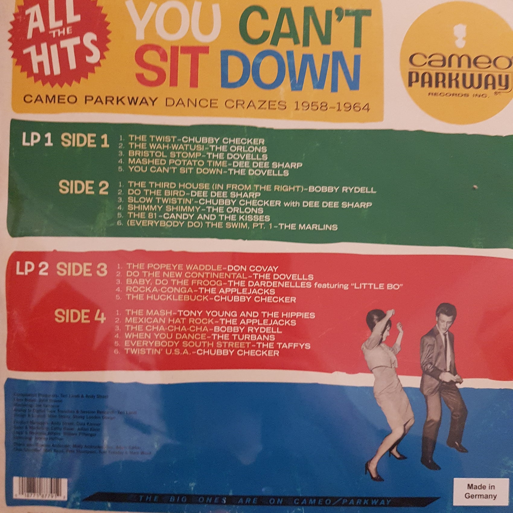 VARIOUS ARTISTS - YOU CANT SIT DOWN: CAMEO PARKWAYS DANCE CRAZES 1958-1964 (YELLOW COLOURED) (2LP) VINYL JUNE RSD 2022