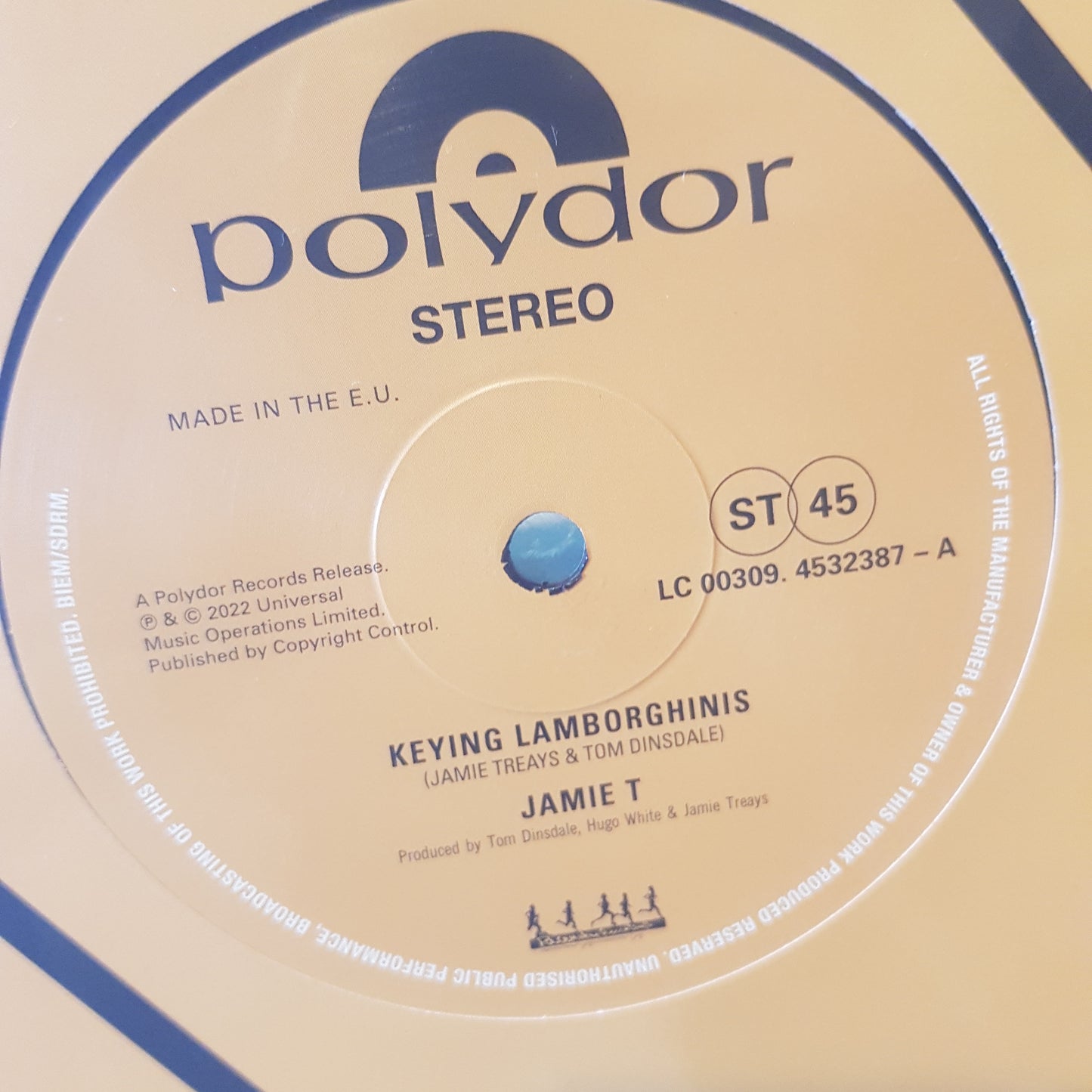 JAMIE T - KEYING LAMBORGHINIS(10") JUNE RSD 2022