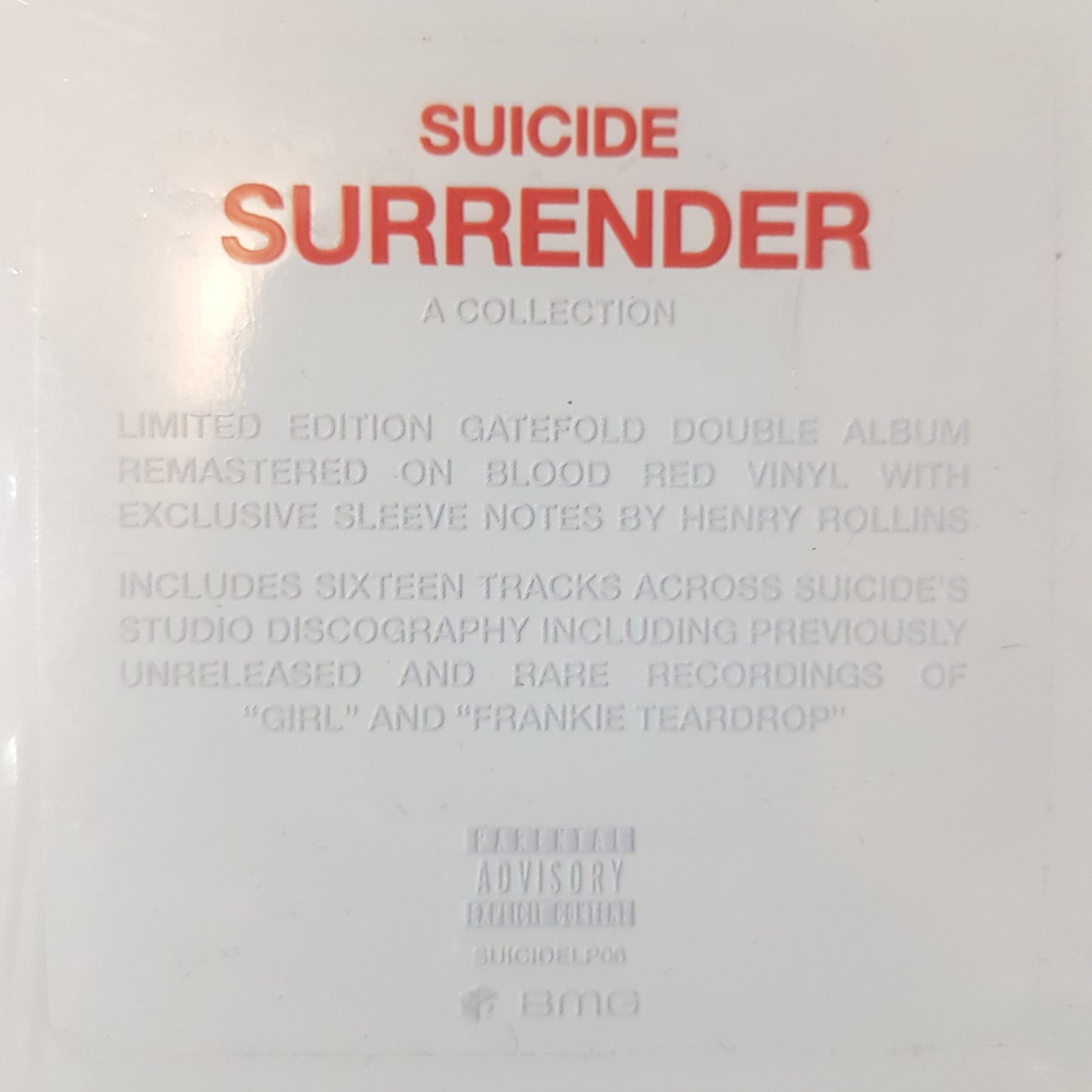 SUICIDE - SURRENDER (RED COLOURED) (2LP) VINYL