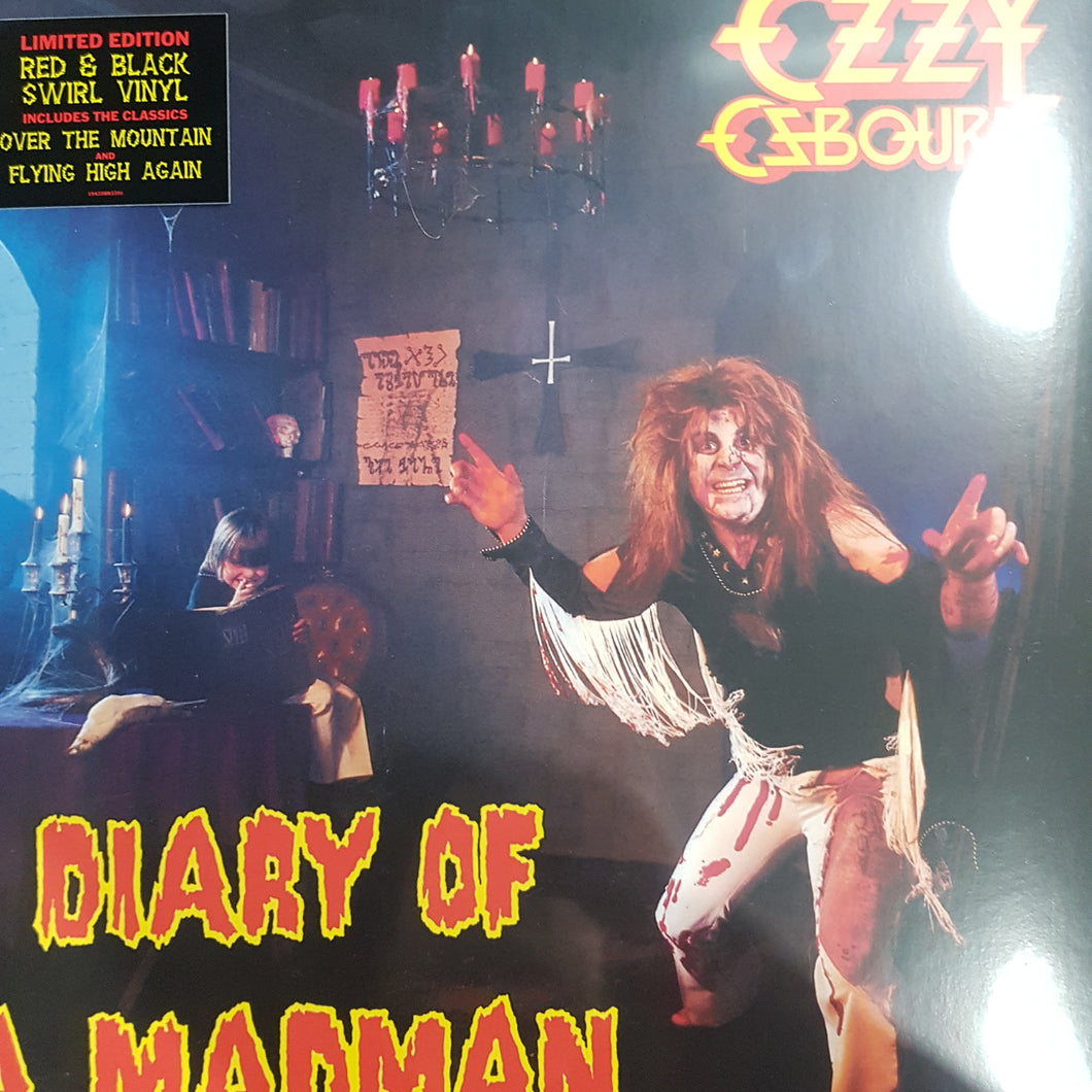 OZZY OSBOURNE - DIARY OF A MADMAN (RED AND BLACK SWIRL COLOURED) VINYL