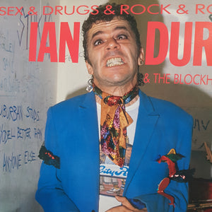 IAN DURY & THE BLOCKHEADS - SEX AND DRUGS AND ROCK AND ROLL (USED VINYL 1987 UK M-/EX+)