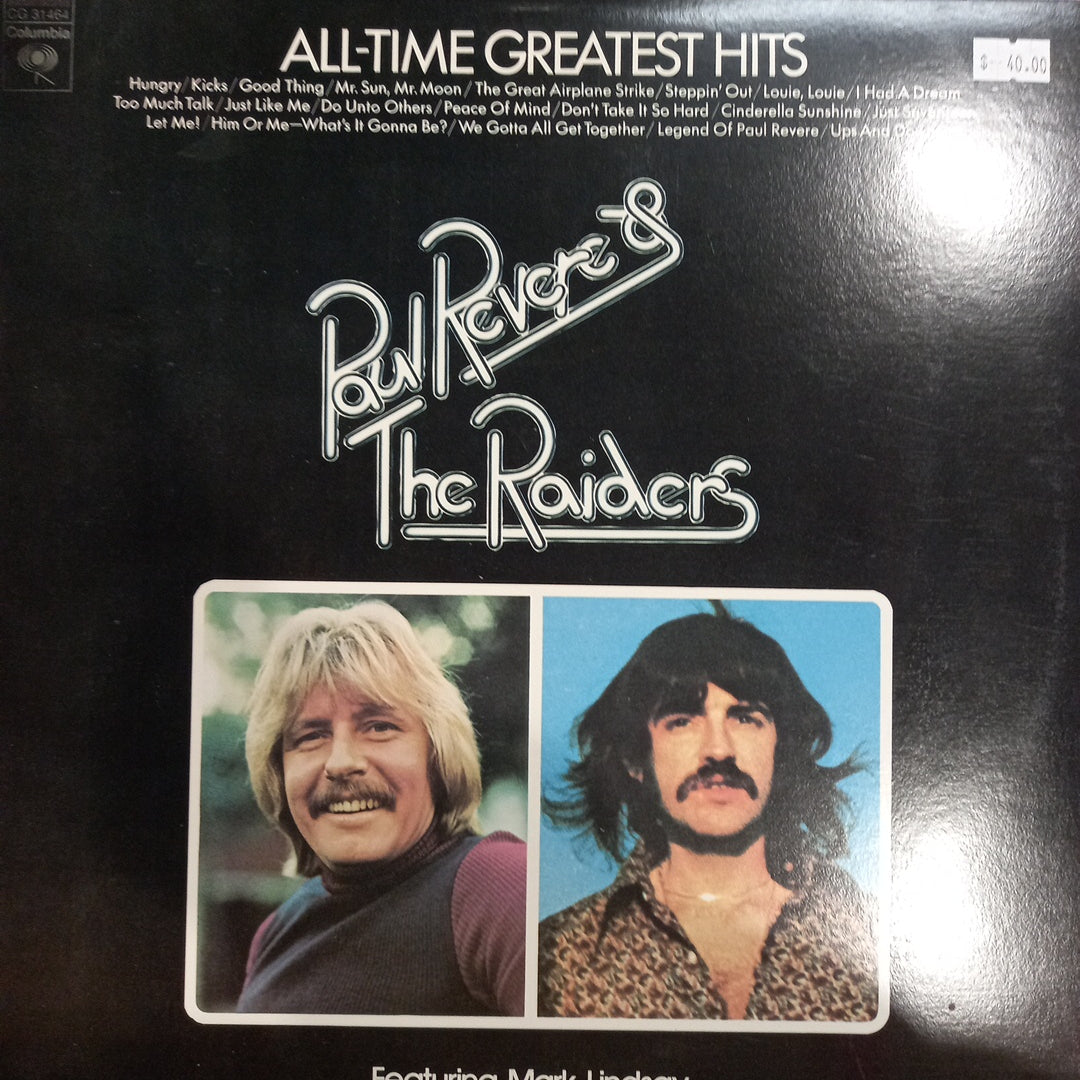 PAUL REVERE AND THE RAIDERS - ALL TIME GREATEST HITS (USED VINYL 1972 U.S. 2LP M- M-)