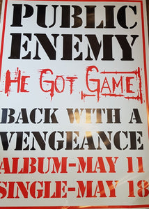 PUBLIC ENEMY - HE GOT GAME (1998 USED) POSTER