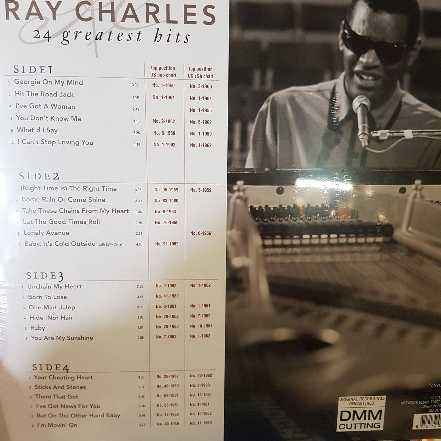 RAY CHARLES - 24 GREATEST HITS (2LP) VINYL