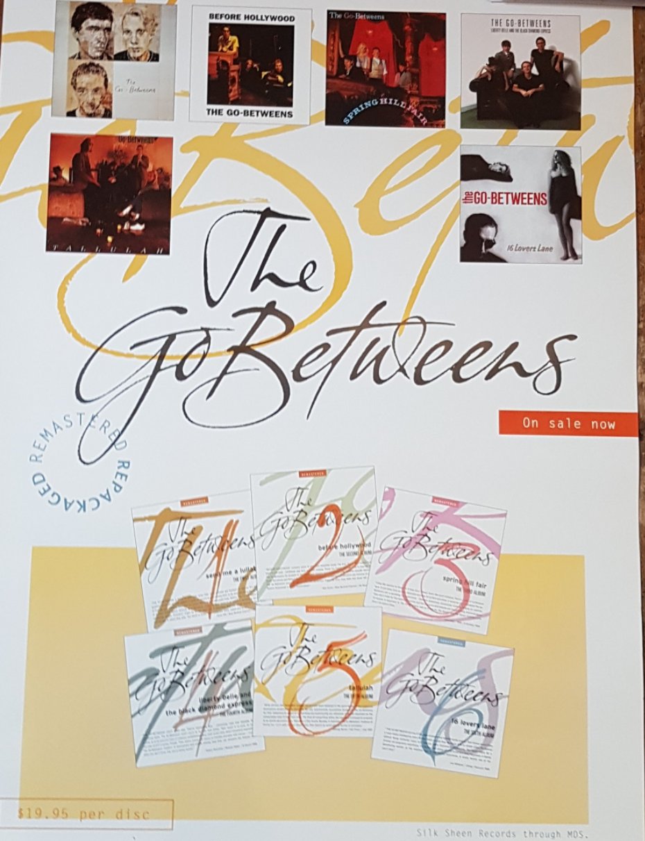 GO-BETWEENS - RE-ISSUE SILK SHEEN RECORDS PROMO (1996 USED) POSTER