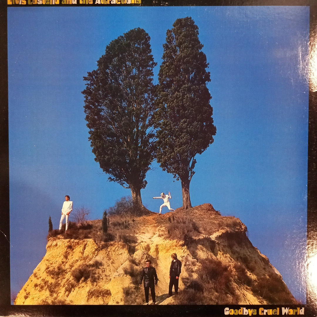 ELVIS COSTELLO AND THE ATTRACTIONS - GOODBYE CRUEL WORLD (USED VINYL 1984 US M- EX+)