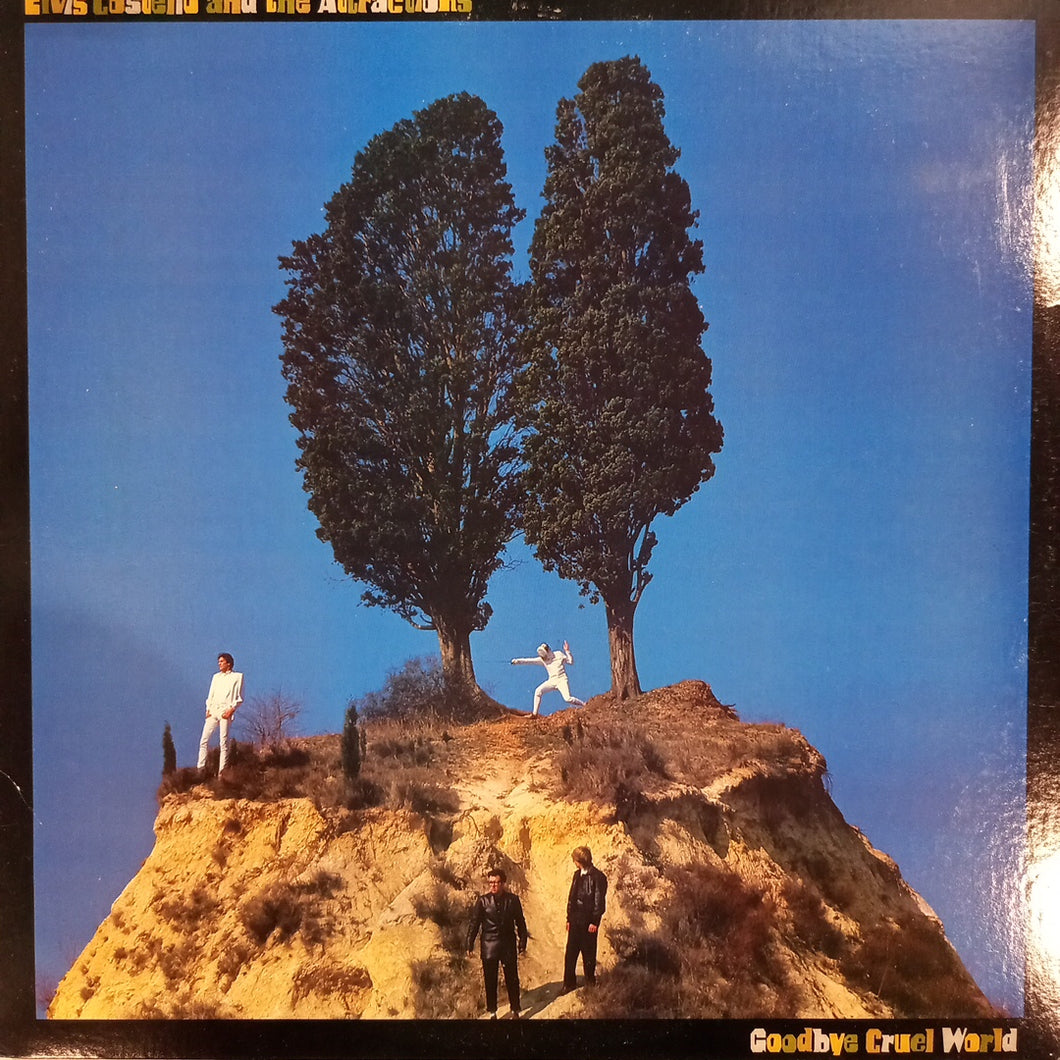 ELVIS COSTELLO AND THE ATTRACTIONS - GOODBYE CRUEL WORLD (USED VINYL 1984 US M- EX+)