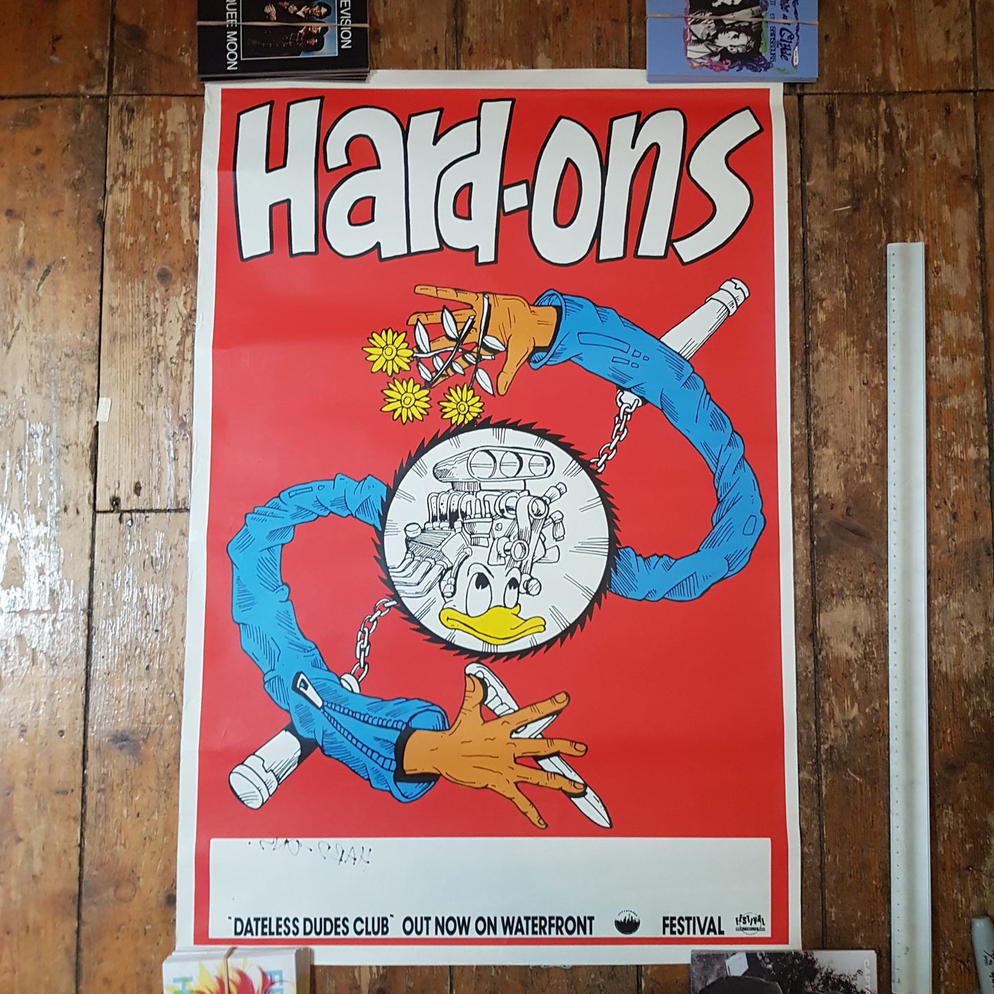 HARD-ONS - DATELESS DUDES CLUB  (1992 USED) POSTER