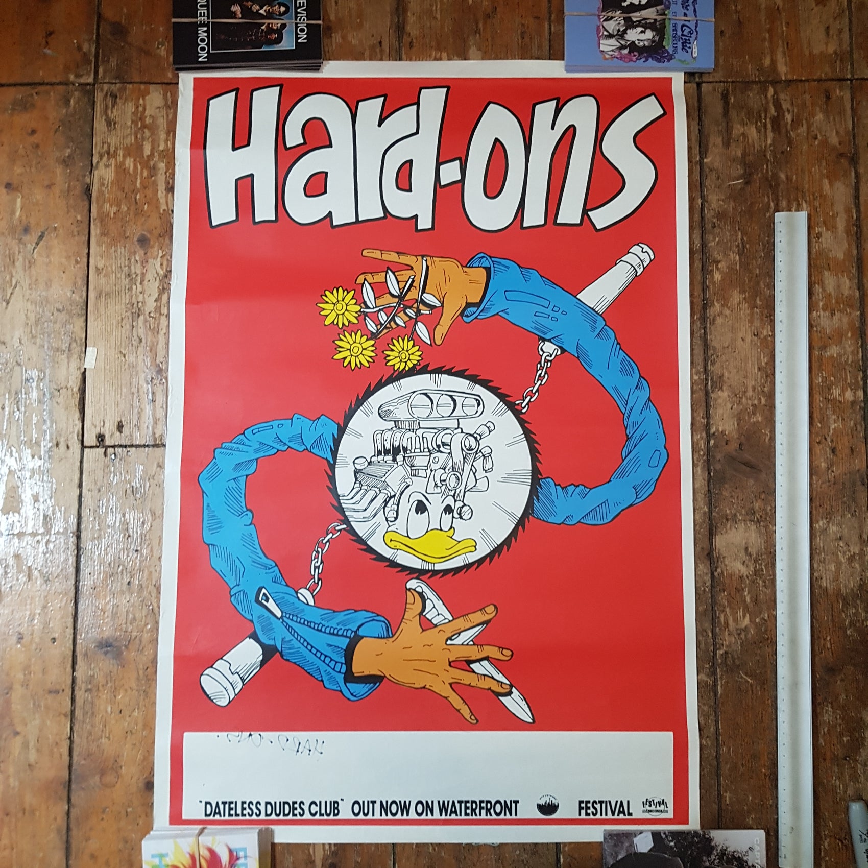 HARD-ONS - DATELESS DUDES CLUB  (1992 USED) POSTER