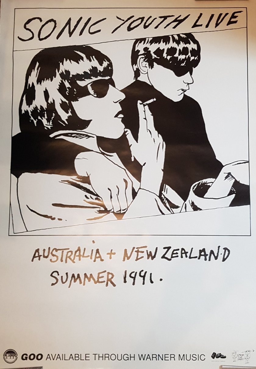 SONIC YOUTH - GOO AUSTRALIA AND NEW ZEALAND (1991 USED) POSTER