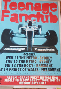 TEENAGE FANCLUB - GRAND PRIX AUSTRALIAN TOUR (1995 USED) POSTER
